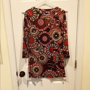 Groovy long sleeve mini dress